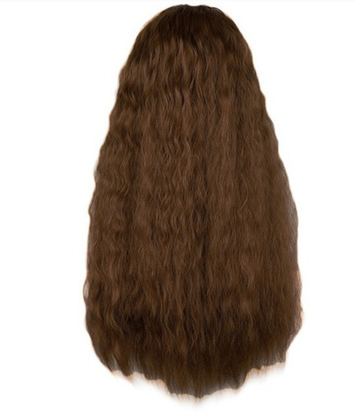 Peluca Castaño Claro Rizada Simil Natural Cosplay Oncológica 1