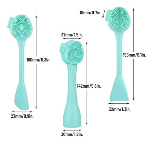 Beomeen Cepillo De Limpieza Facial De Silicona 3 Diseños Lim 1