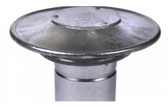 Sombrerete 4 Pulgadas Chapa Galvanizada 2 Aros 1
