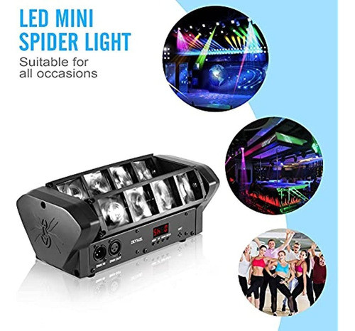 Zkymzl Araña De Luz Con Cabezal Móvil Led Haz De Luces De Dj 1