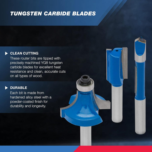 Fresas De Carburo De Tungsteno Hiltex 10100 Set De 15 Piezas 1