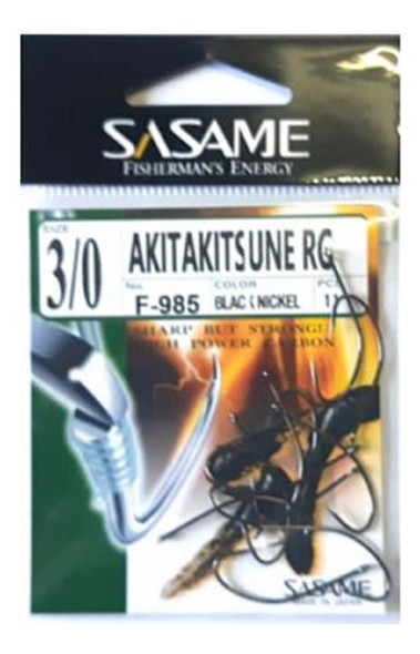 Anzuelos Akita Sasame F-985 Black Nikel Nro 3/0 Pejerrey 0