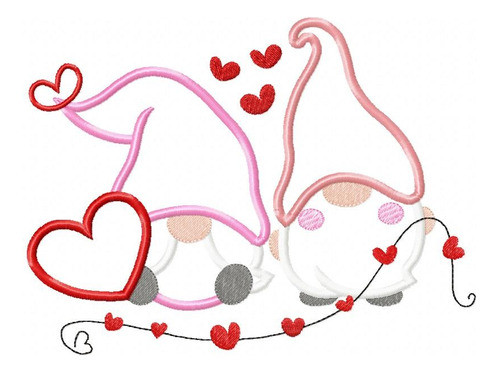 Matriz Para Bordados Maquina Valentin Gnomo Duende Amor 2255 0
