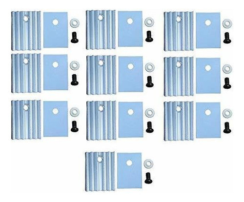 To220 To126 Disipador De Calor Aluminio Con Arandela Y Aisla 0