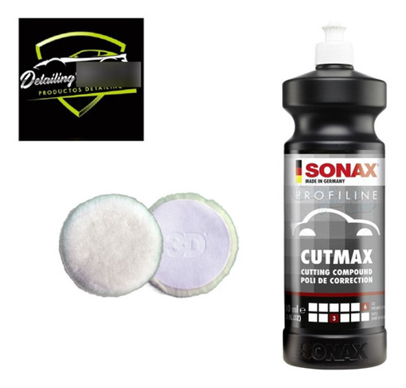 Sonax Cutmax + Pad Cordero 3d Pasta Abrasiva De Corte 1lt 0