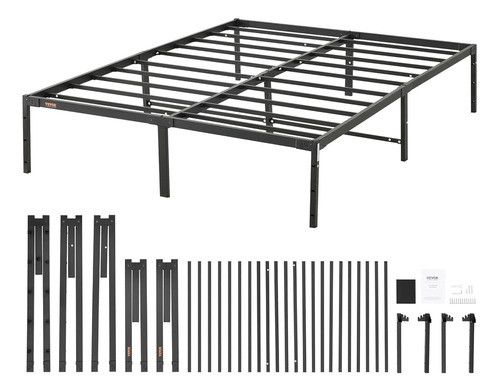 Vevor Plataforma De Marco De Cama De Metal Completo De 14 Pu 0
