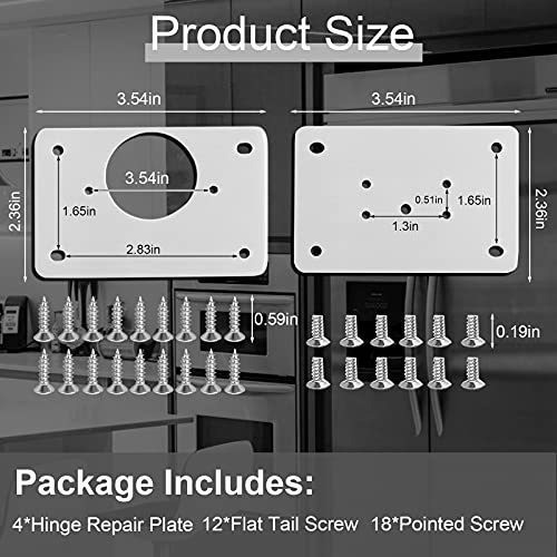 Kit De Placa De Reparacion De Bisagra P/muebles De Cocina 2p 1