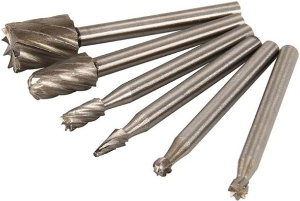 Set 6 Limas Rotativas 1/8 3mm P/ Aluminio Minitorno Ruhlmann 0