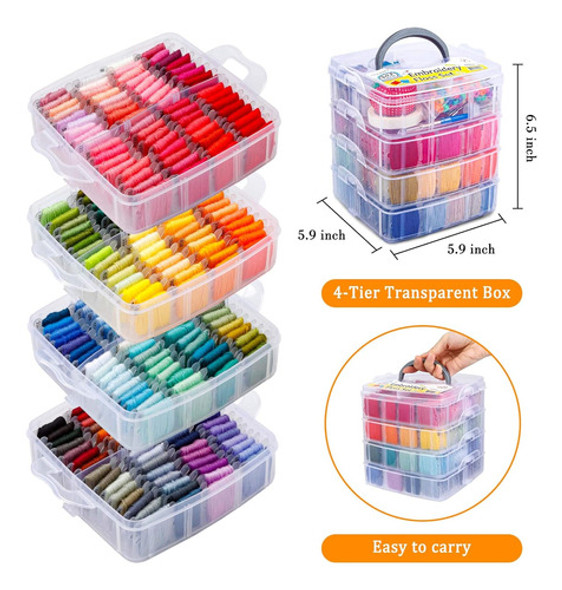 Conjunto De 250 Colores De Hilo De Bordado Con Caja Transpar 1 Conjunto De 250 Colores De Hilo De Bordado Con Caja Transpar 1