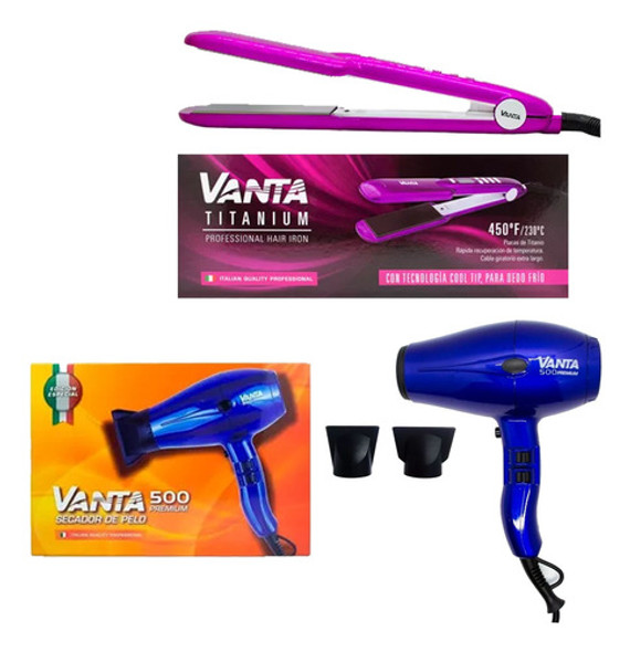 Vanta Planchita + Secador De Pelo Profesional Alisado 1