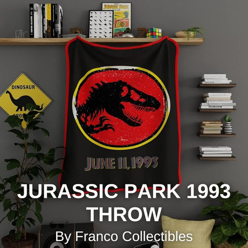 Franco Jurassic Park Ropa De Cama De Estilo Retro Manta Micr 1