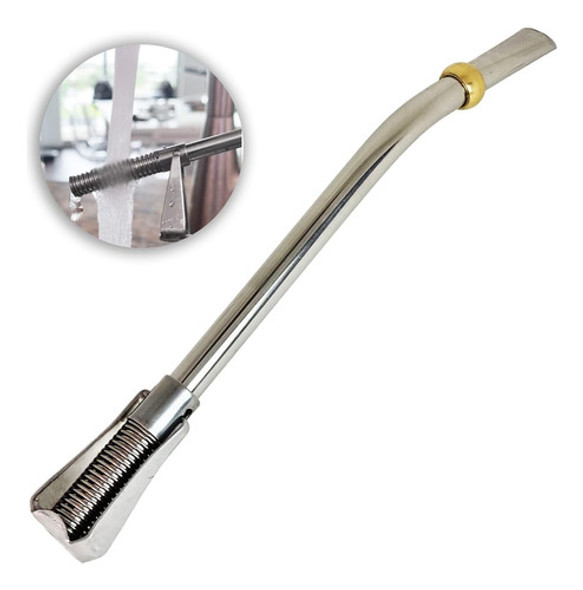 Bombilla Para Mate Acero Inoxidable Tipo Resorte 15,5cm 0