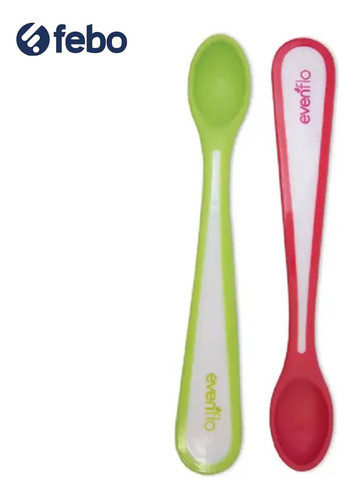 Pack De Cucharas Para Niños Rosa Y Verde E7954-1 Febo 1