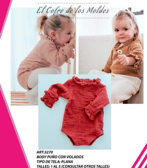 Molde Digital Body Beba Puños Con Volados,pack Talles 1 Al 5 1