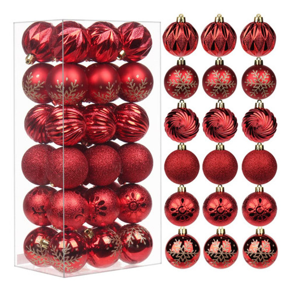 Adornos De Bola De Navidad De 2.36 Pulgadas, Decoraciones De 0