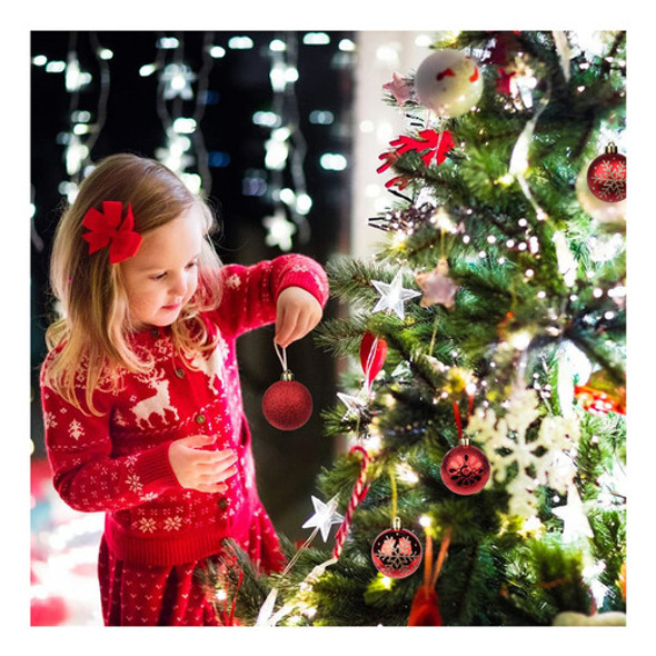 Adornos De Bola De Navidad De 2.36 Pulgadas, Decoraciones De 1