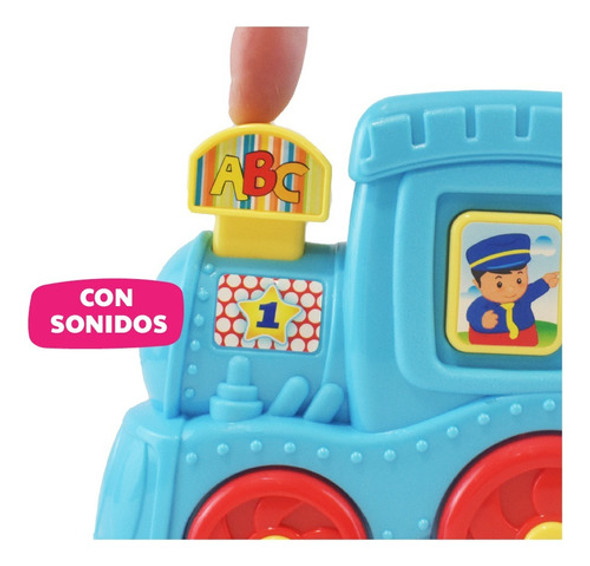 Mini Tren Con Actividades Ok Baby Didactico Con Sonido +6m 1