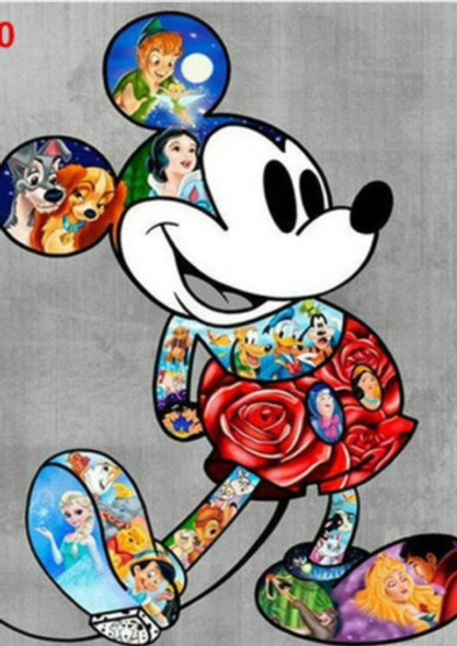 Pintura Com Diamantes Diy 5d Strass - Mickey Mouse 30x40 Cm 0