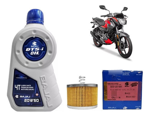 Kit Filtro Aceite + Gulf Mineral Bajaj Rouser 135 / Ns 125 0