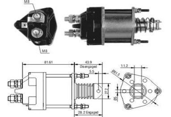 Solenoide Marelli Fiat 128/125/128/600 12v 0
