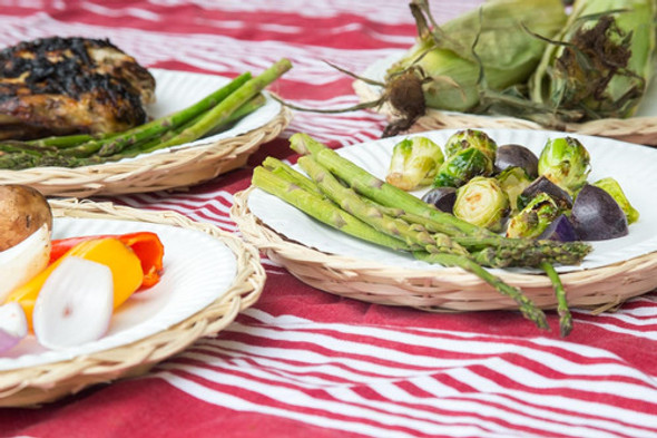 Soportes De Platos De Mimbre Marrón, 248 X 248 X 13 Cm 1