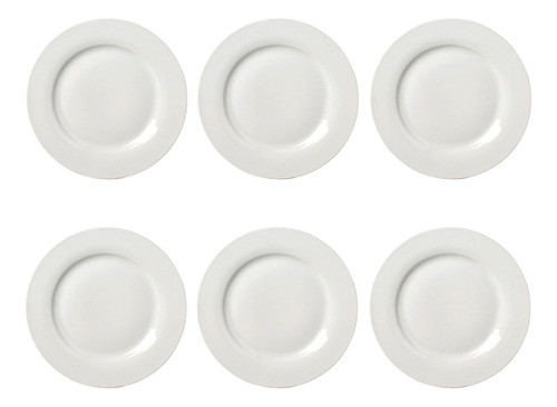 Plato Llano Sitio 31 Cm Cerámica Kit X6 Goldsky 0