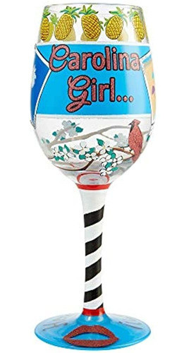 Copa De Vino Enesco Lolita Carolina Girl, 15 Oz, Multicolor 0