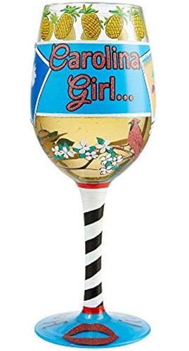 Copa De Vino Enesco Lolita Carolina Girl, 15 Oz, Multicolor 1