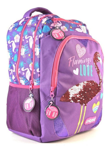 Mochila Infantil Kooshi Flamingo Love Violeta Y Rosa 43cm 0 Mochila Infantil Kooshi Flamingo Love Violeta Y Rosa 43cm 0