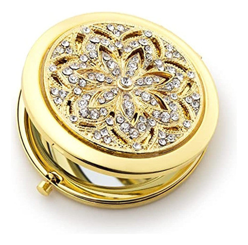 Espejo De Maquillaje Compacto Olivia Riegel Gold Windsor 1