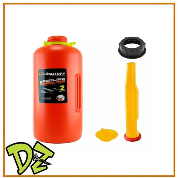 Bidon Combustible Nafta Pico Vertedor 2lts Lusqtoff Bp02-n 1