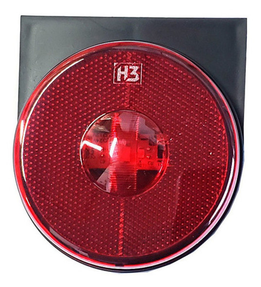Farol - Lateral Led 88mm C/soporte Rojo 12-24v Ficha 2t 0