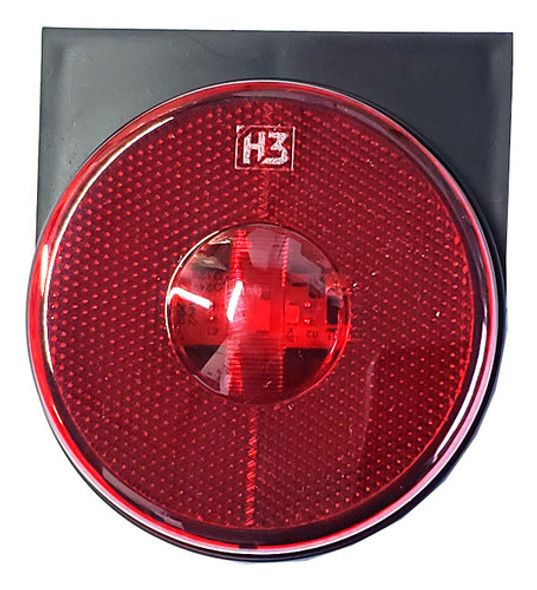 Farol - Lateral Led 88mm C/soporte Rojo 12-24v Ficha 2t 0