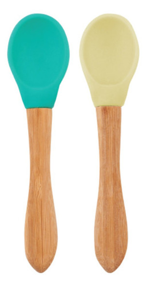 Minikoioi Scoops Aqua Green/ Mellow Yellow Cucharas Silicona 0 Minikoioi Scoops Aqua Green/ Mellow Yellow Cucharas Silicona 0