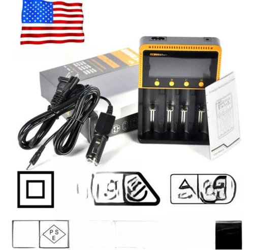 2017 Boruit C4 I4 Inteligente Batería Cargador 4 Ranura Para 0
