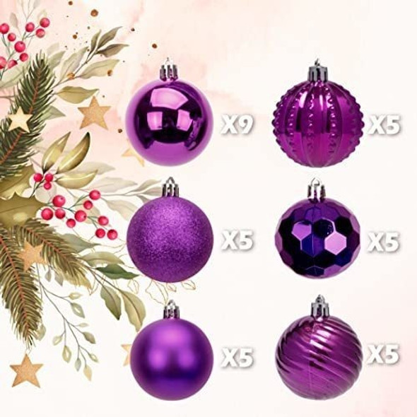Bolas Para Arbol De Navidad  6cm  X 30u Purpura 1