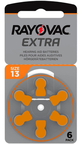 30 X Pilas Audifono Rayovac 13 Pr48 Extra Advance San Martin 0