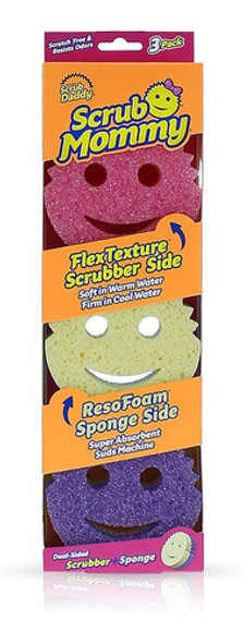 Esponja Scrub Mommy Doble Cara No Raya No Olor. Pack 3 0