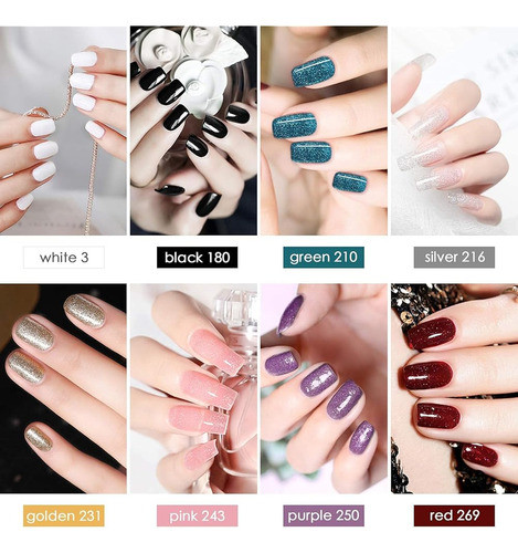 ~? Juego De Uñas De Polvo De Inmersión, Sistema De Uñas De P 1