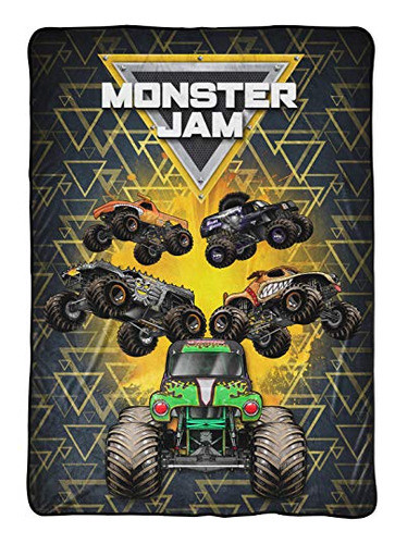 Manta Monster Jam Mj Life - Mide 62 X 90 Pulgadas, Ropa De C 0
