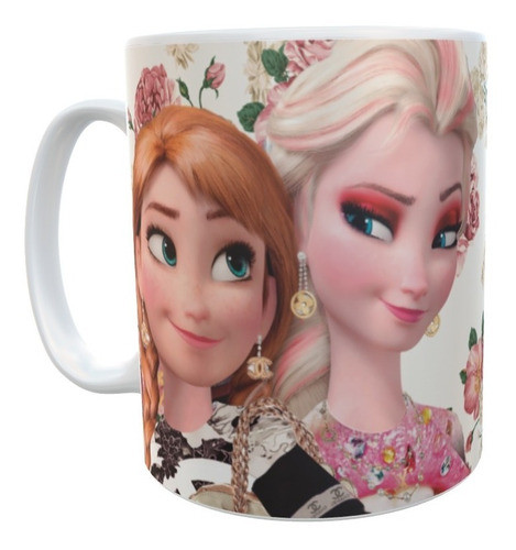 Taza Cerámica Elsa Y Anna Frozen Sublimada Varios Modelos 1