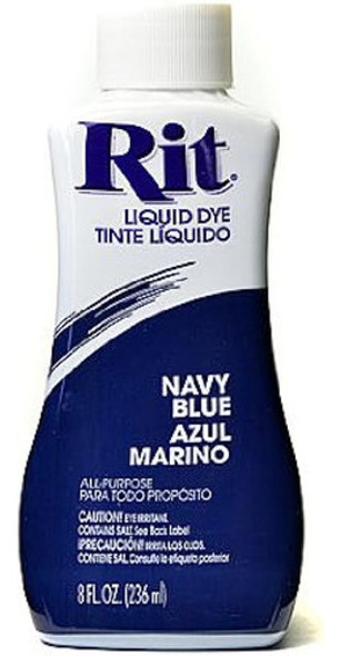 Rit Dyes Navy Blue Liquid 8 Oz. Botella [paquete De 4 ] 0