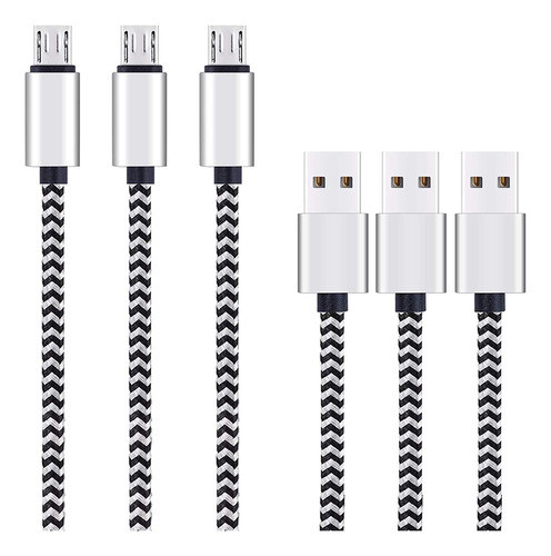 Cable Micro Usb, [10ft3pack] De Ailun, Alta Velocidad 2.0 Us 0