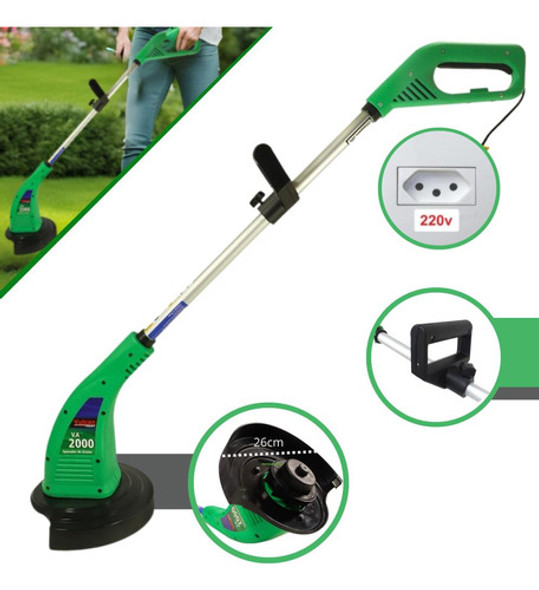Podador De Grama Elétrico Vulcan Va-2000 220v C/ Carretel 0