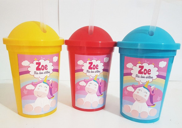 Vasos Milkshake Personalizados - Unicornio (15 Unid) 0 Vasos Milkshake Personalizados - Unicornio (15 Unid) 0