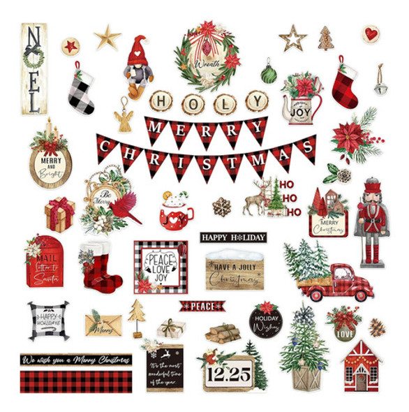 Decoración Navideña Papel Impermeable Pared Colgar 85 Piezas 0