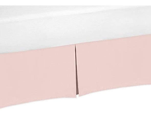 Sweet Diseños Jojo Blush Pink Baby Girl Cuna Cama Falda Plis 0