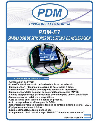 Simulador De Sensores Del Sistema De Aceleración Pdm E7... 1