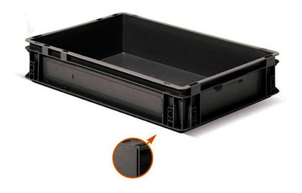 Contenedor Plástico Con Tapa Con Bisagra 6412a 60x40x12cm 1