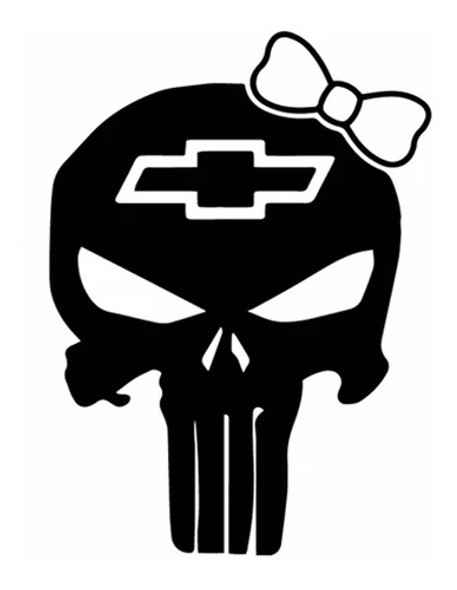 Adhesivo Chevrolet Moño Calavera  Tuning Racing Envynilos 0